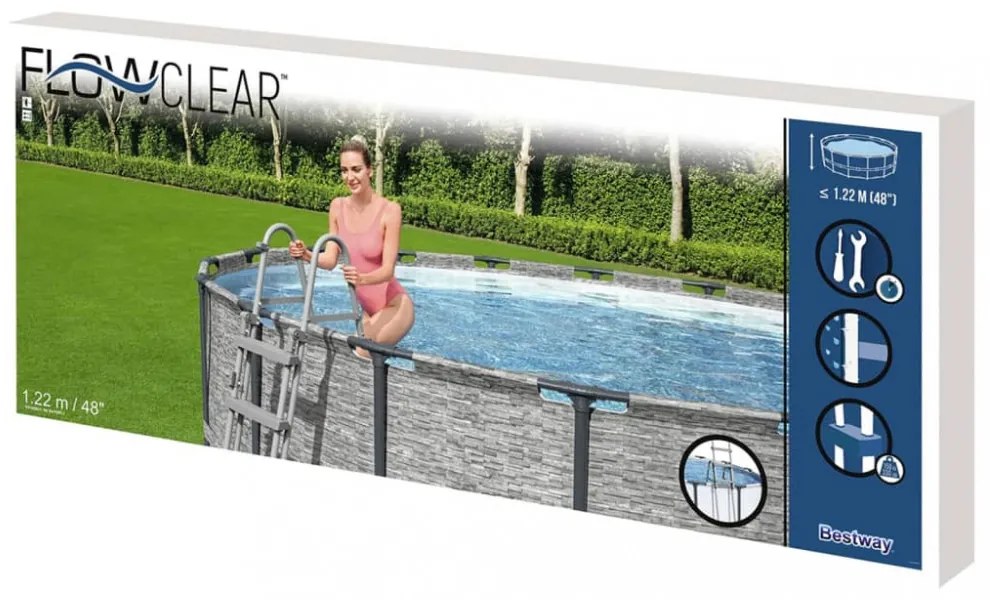 Bestway Flowclear 4-fokos biztonsági létra 122 cm