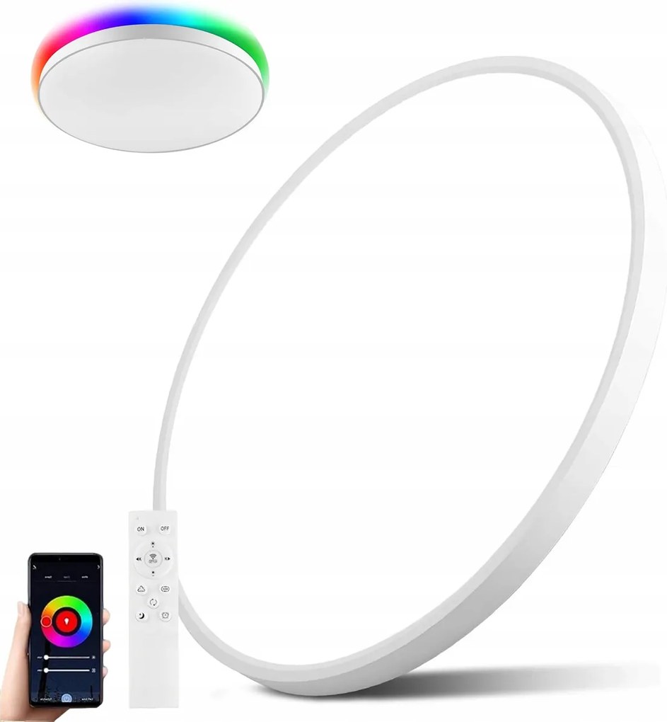 LED-es Tompítható mennyezeti lámpa 30cm fehér panel Kerek Távirányítóval