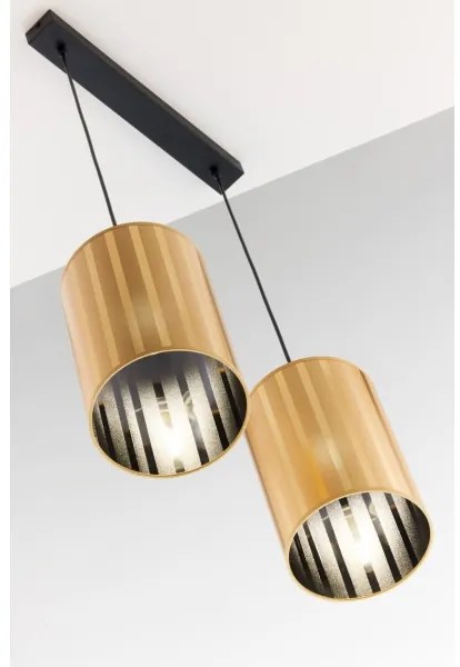 Jupiter 2091 - CORTINA kábeles függeszték 2xE27/15W/230V arany/fekete