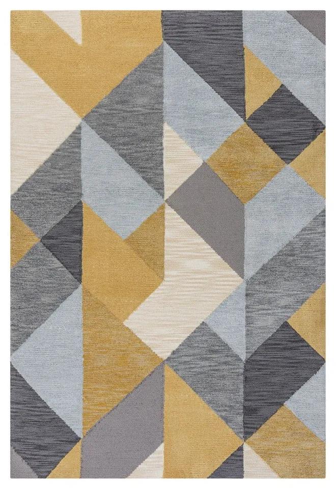 Icon szürke-sárga szőnyeg, 160 x 230 cm - Flair Rugs