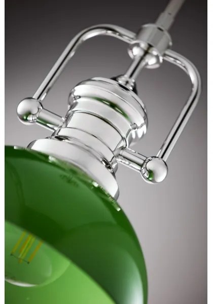 Jupiter 2071 - PLATINO rúdon függő csillár 1xE27/15W/230V zöld/fényes króm