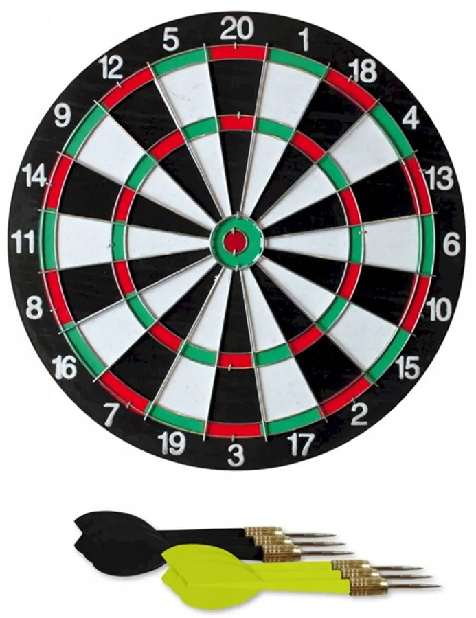 XQmax Darts tábla 6 db dart-tal, 38 cm