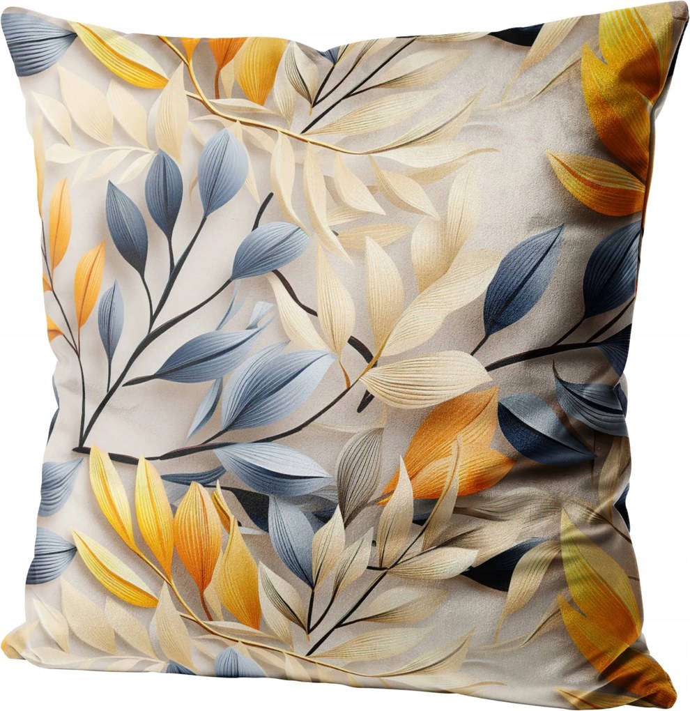 Velúr Párnahuzat Dekoratív 50x50 Velúr Levél Motívum 289