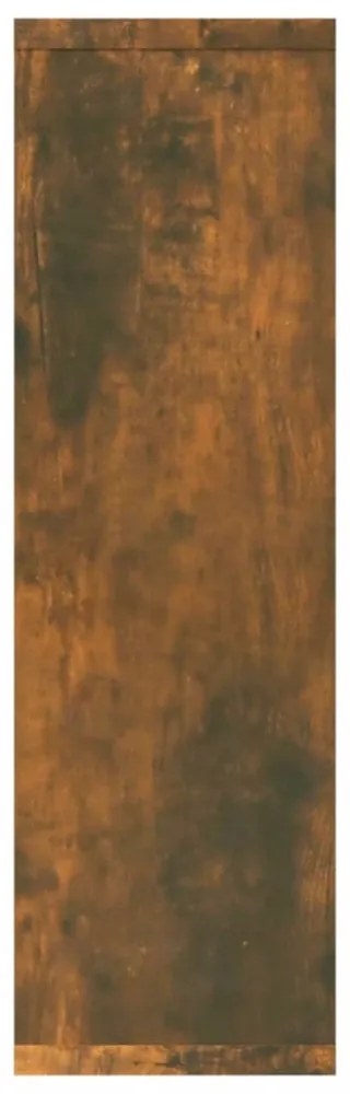 füstös tölgy színű szerelt fa fali polc 85x16x52,5 cm