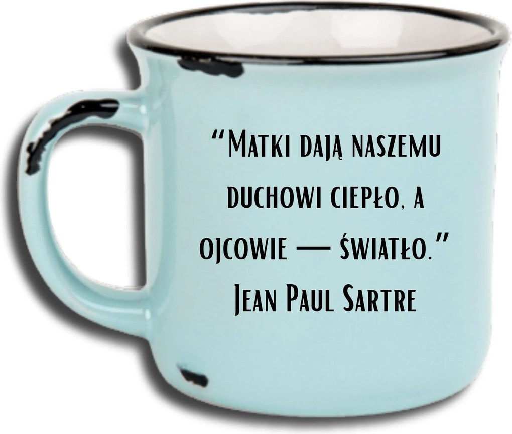 Bögre Kék Retro Vicces Ajándék Apák Napja Jean Paul Sartre