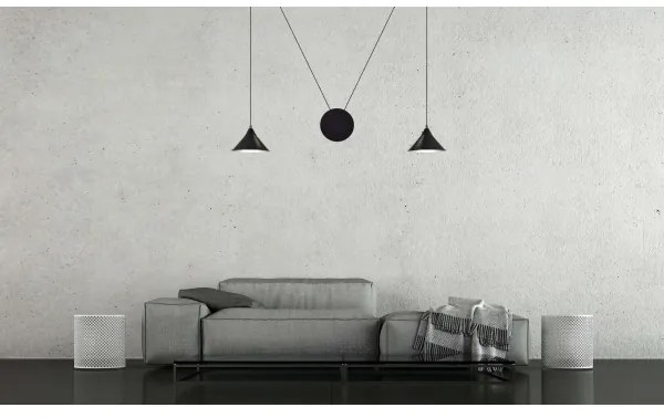 Csillár zsinóron ABRAMO 2xE27/15W/230V fekete