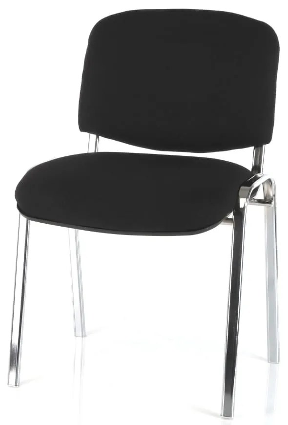 Viva N konferencia szék, króm lábak, fekete