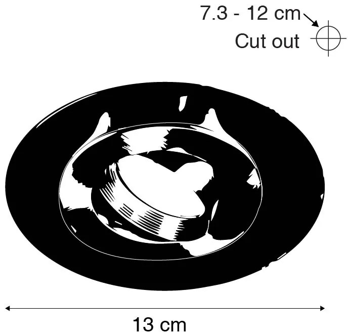Kerek süllyesztett reflektor acél dönthető betétszel - Edu