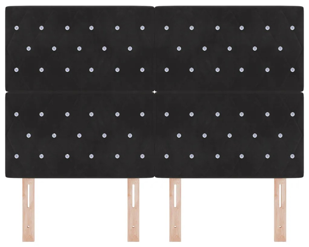 LED Fejtámla Fekete 72 cm Velúr