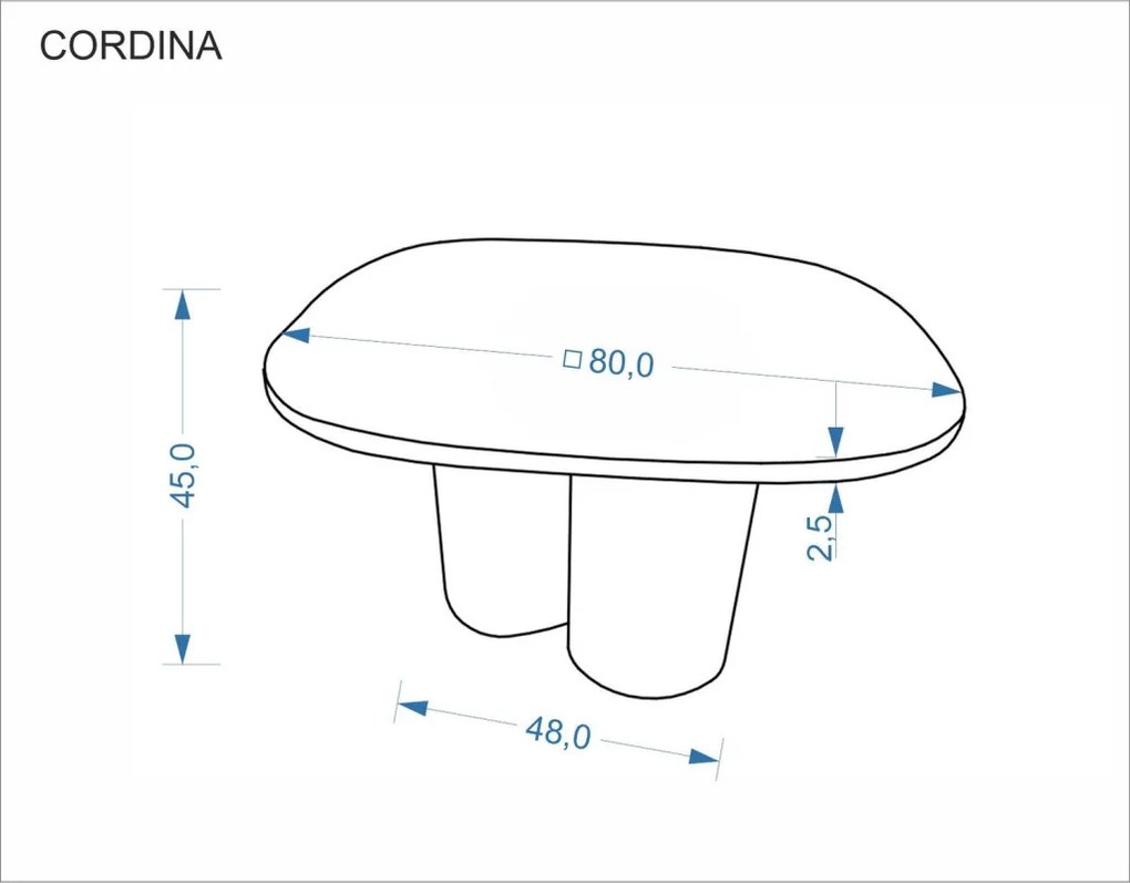 Cordina dohányzóasztal barna