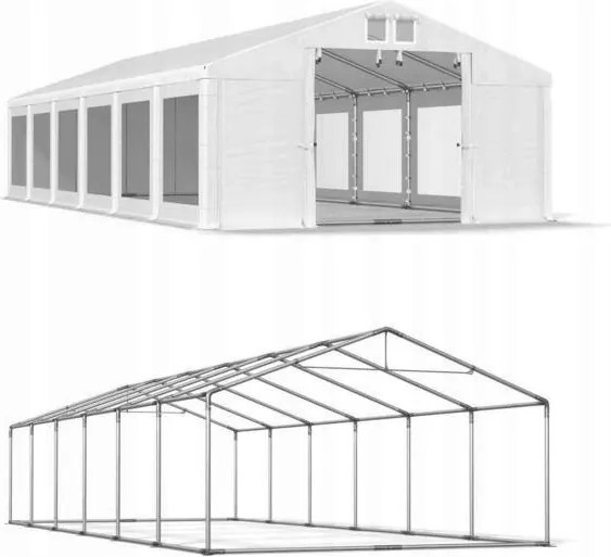 Garázs sátor 3x12m Acél Das 560 Sf