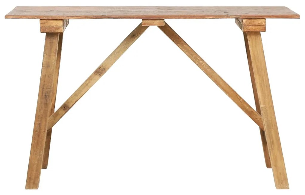 vidaXL vegyes újrahasznosított fa konzolasztal 130 x 40 x 80 cm