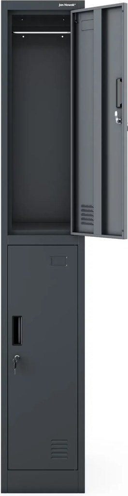 Szociális öltözőszekrény antracit IGOR 1 Plus 316,5 x 1850 x 450 mm