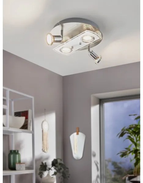 Eglo 32001 - LED Mennyezeti lámpa PAWEDO 1 4xGU10-LED/3W/230V