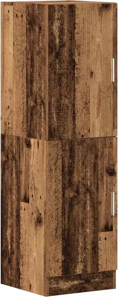 vidaXL antik fa színű szerelt fa konyhaszekrény 38 x 41,5 x 131,5 cm
