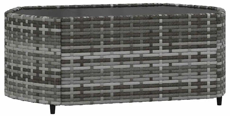 3 részes szürke polyrattan kerti ülőgarnitúra párnákkal