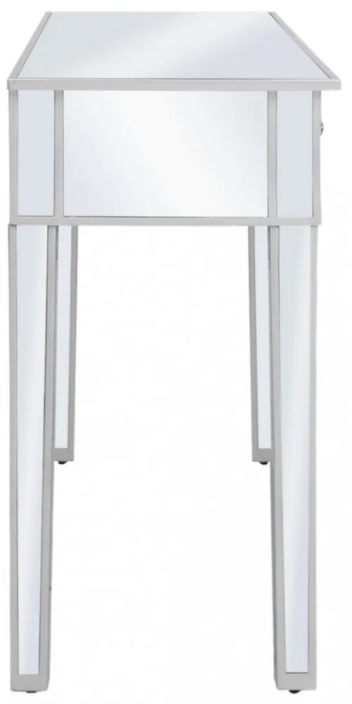 tükrös konzolasztal MDF-ből és üvegből 106,5 x 38 x 76,5 cm