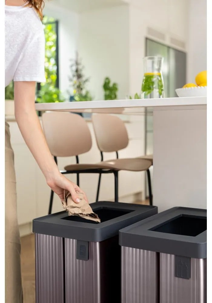 Rózsaszín újrahasznosított műanyag szelektív szemetes 54 l Verto Recycle – Curver