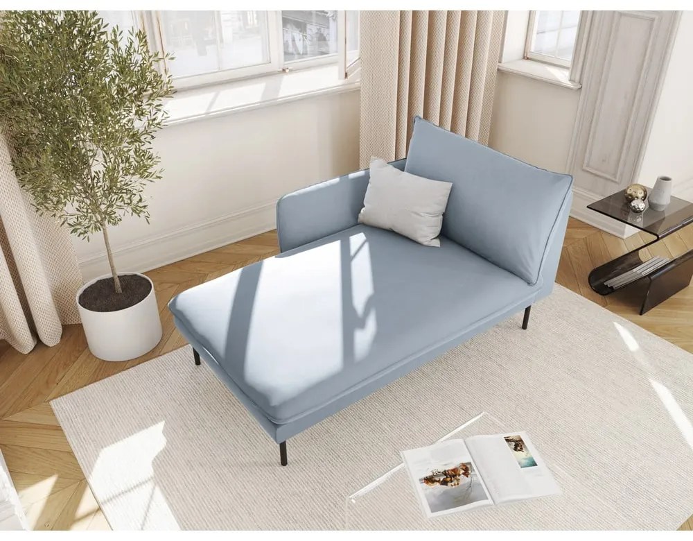 Világoskék bársony heverő (bal oldali) Vienna – Cosmopolitan Design