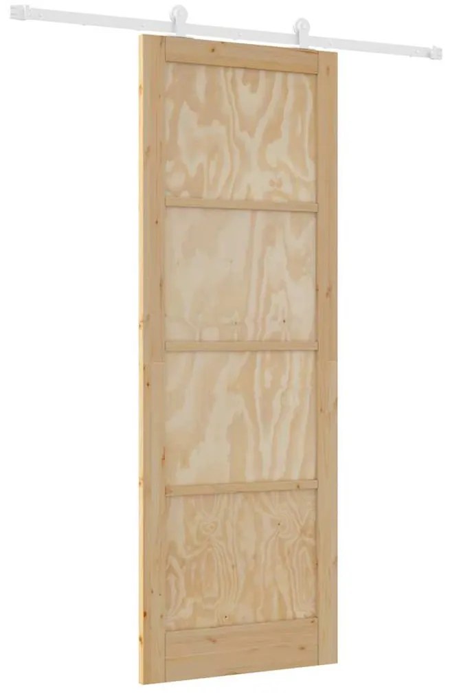 Tolóajtó Szett Természetes és fehér 83 x 232 cm