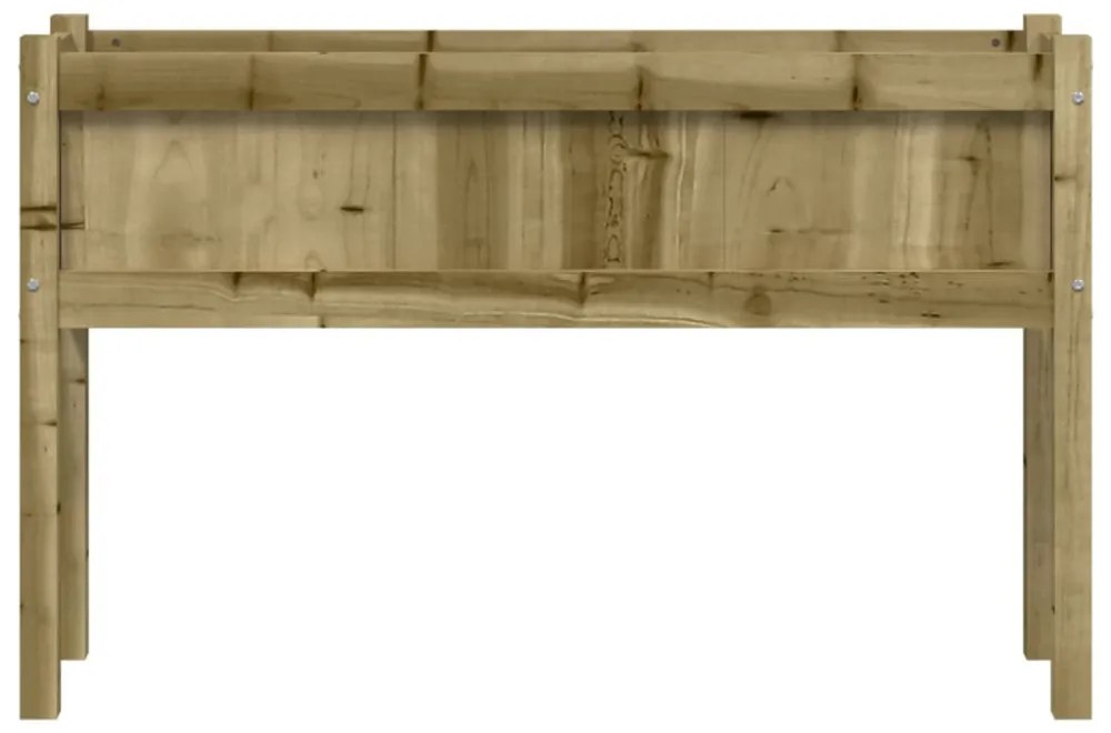 impregnált fenyőfa kerti virágláda lábakkal 110 x 31 x 70 cm