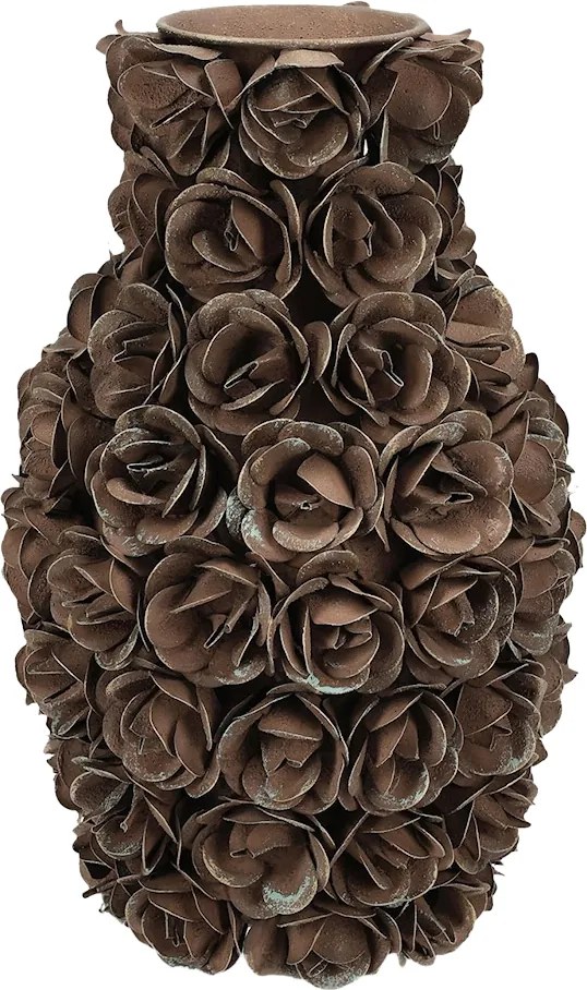 Csokor Váza Virágok Loft Barna 30cm Boho Retro Loft Dekoráció