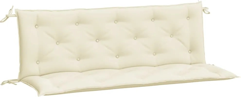 vidaXL 2 db krémfehér oxford szövet kerti padpárna 150 x 50 x 7 cm