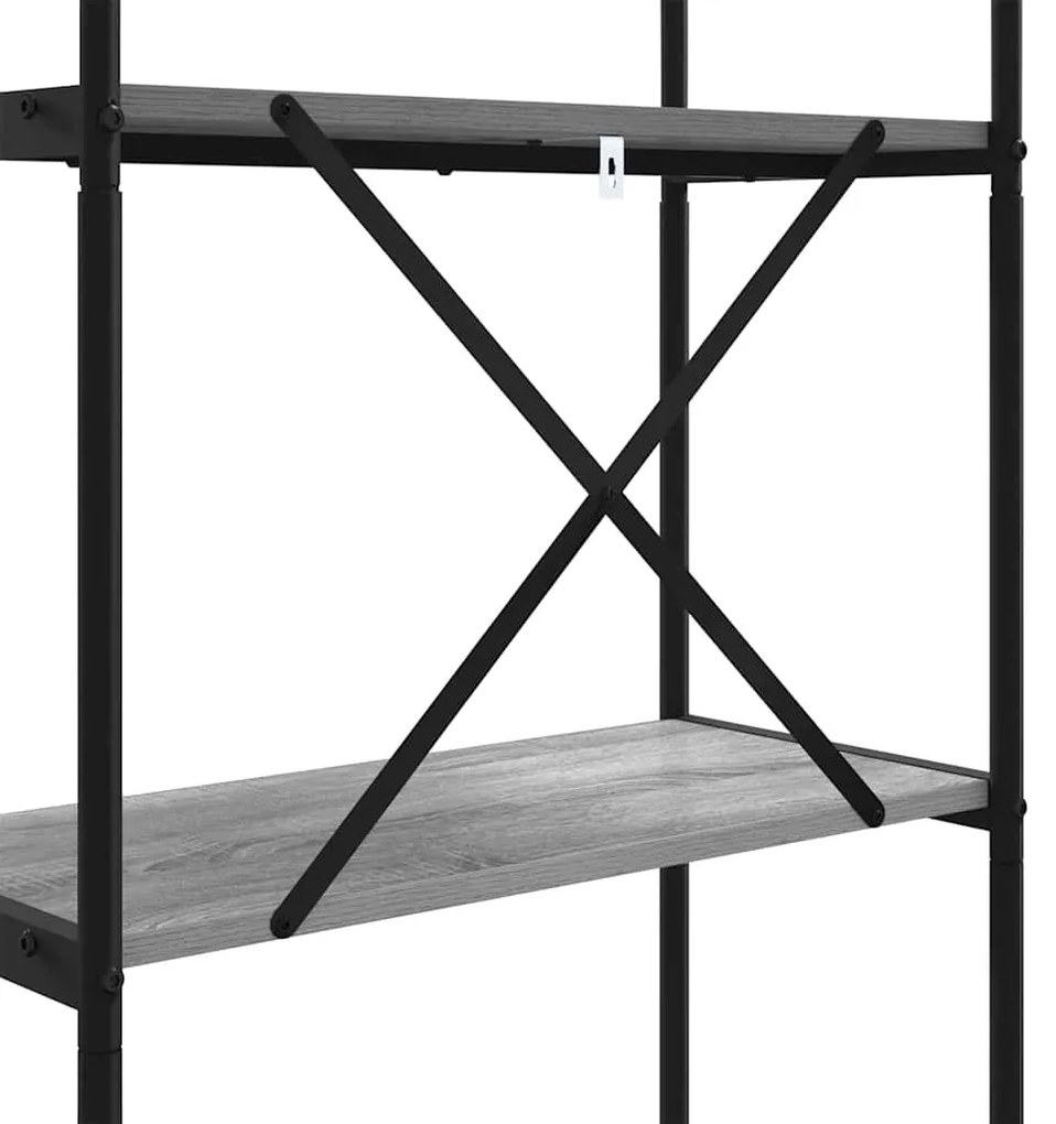 Könyvespolc Szürke sonoma 80 x 30 x 109 cm Faanyag