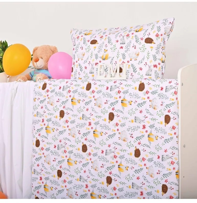 EMI Erdei állatok gyermek ágyneműhuzat, Gyerekgarnitúra 90x130 + 45x65
