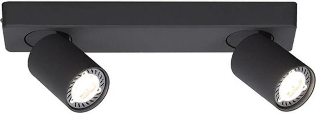 Aca Lighting fali spotlámpa 2XGU10 fekete alumínium 32X7X11CM Elitis