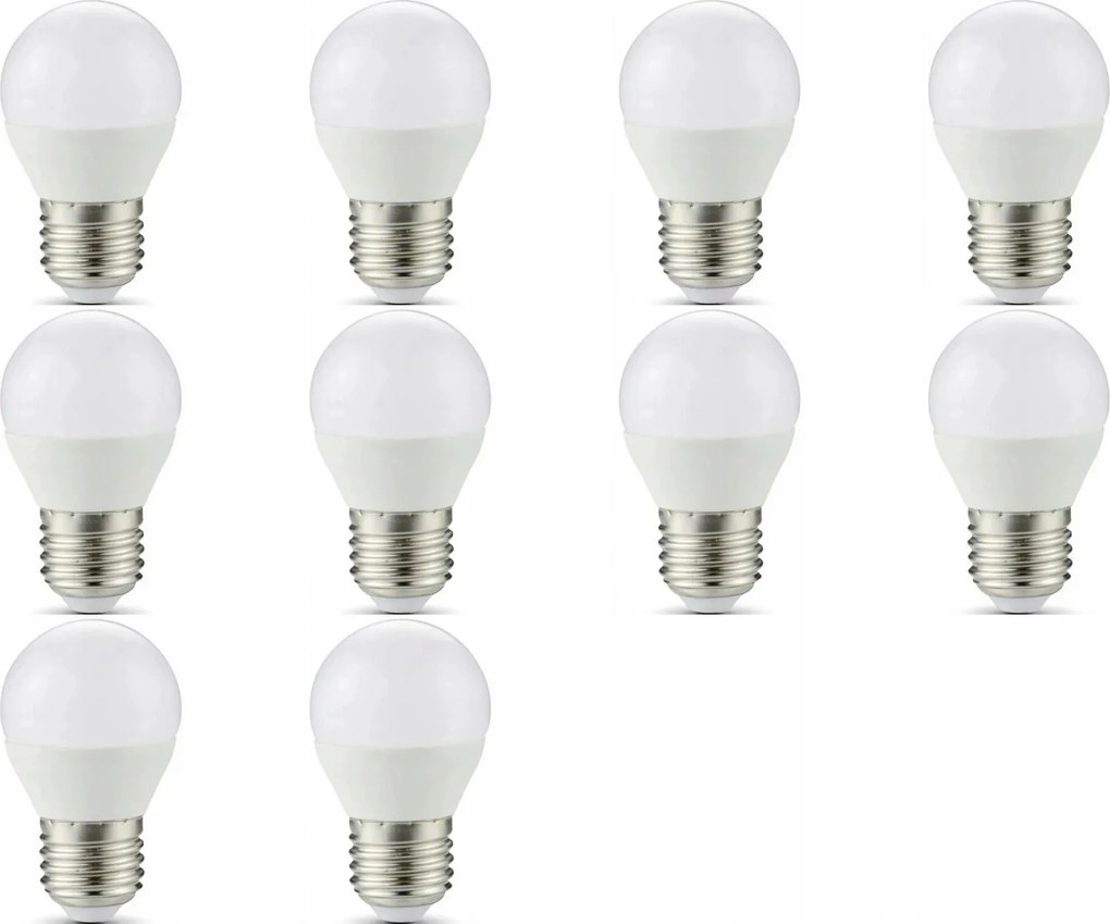 Led izzó Golyó Nagy Menetes E27 10W 3000K Fehér Meleg 10 db-os szett