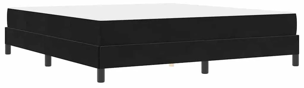 Boxspring ágy matraccal matracmal Fekete 180 x 200 cm Bársony