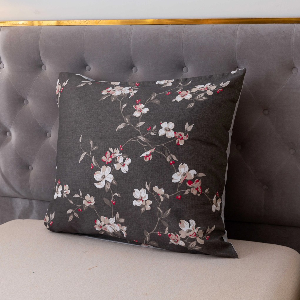 BLOSSOM szürke mikroszálas flanel ágyneműhuzat Ágyneműhuzat mérete: 70 x 90 cm | 140 x 200 cm