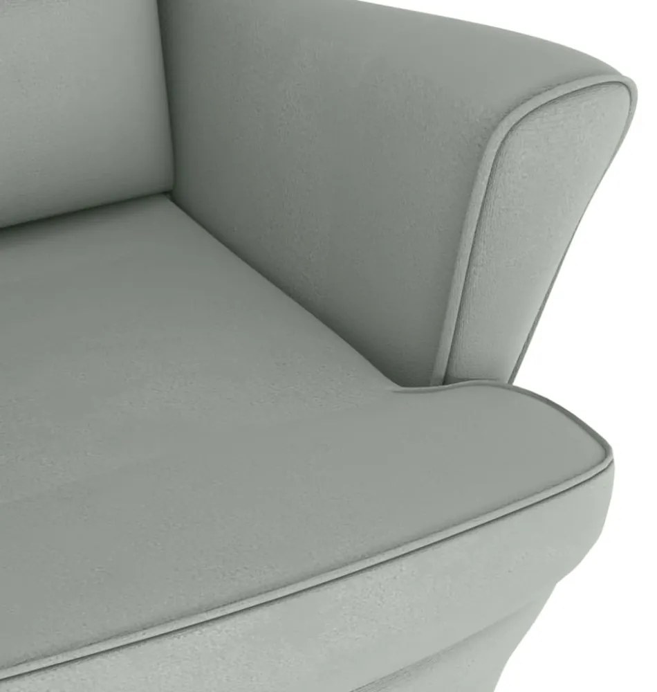 Világosszürke Bársony és Tömörfa Hintaszék