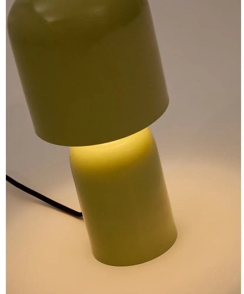 Zöld asztali lámpa fém búrával (magasság 28 cm) Monze – Kave Home