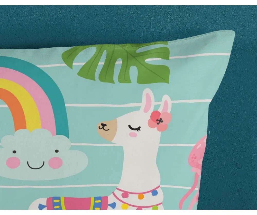 Kék egyszemélyes pamut gyerek ágyneműhuzat 140x200 cm Festen – Good Morning