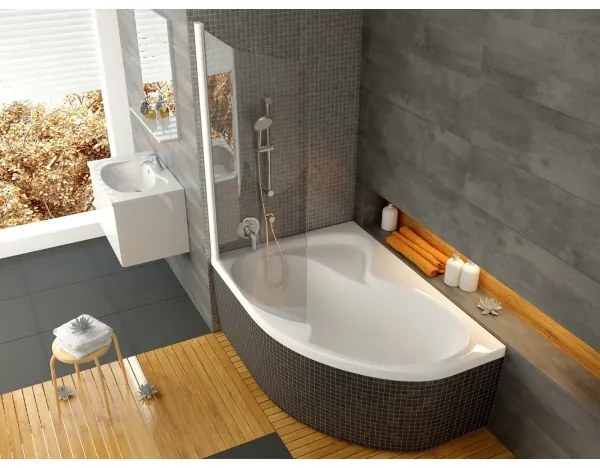 Ravak CM21000000 - Sarokkád ROSA 160x105 cm akril/fehér