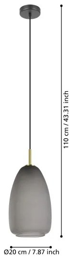 Eglo 900506 - Csillár zsinóron ALOBRASE 1xE27/40W/230V