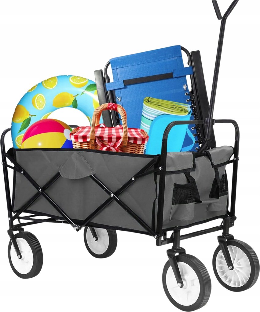 Kocsi Kerti Szállító Összecsukható Kerti Utánfutó Nagy