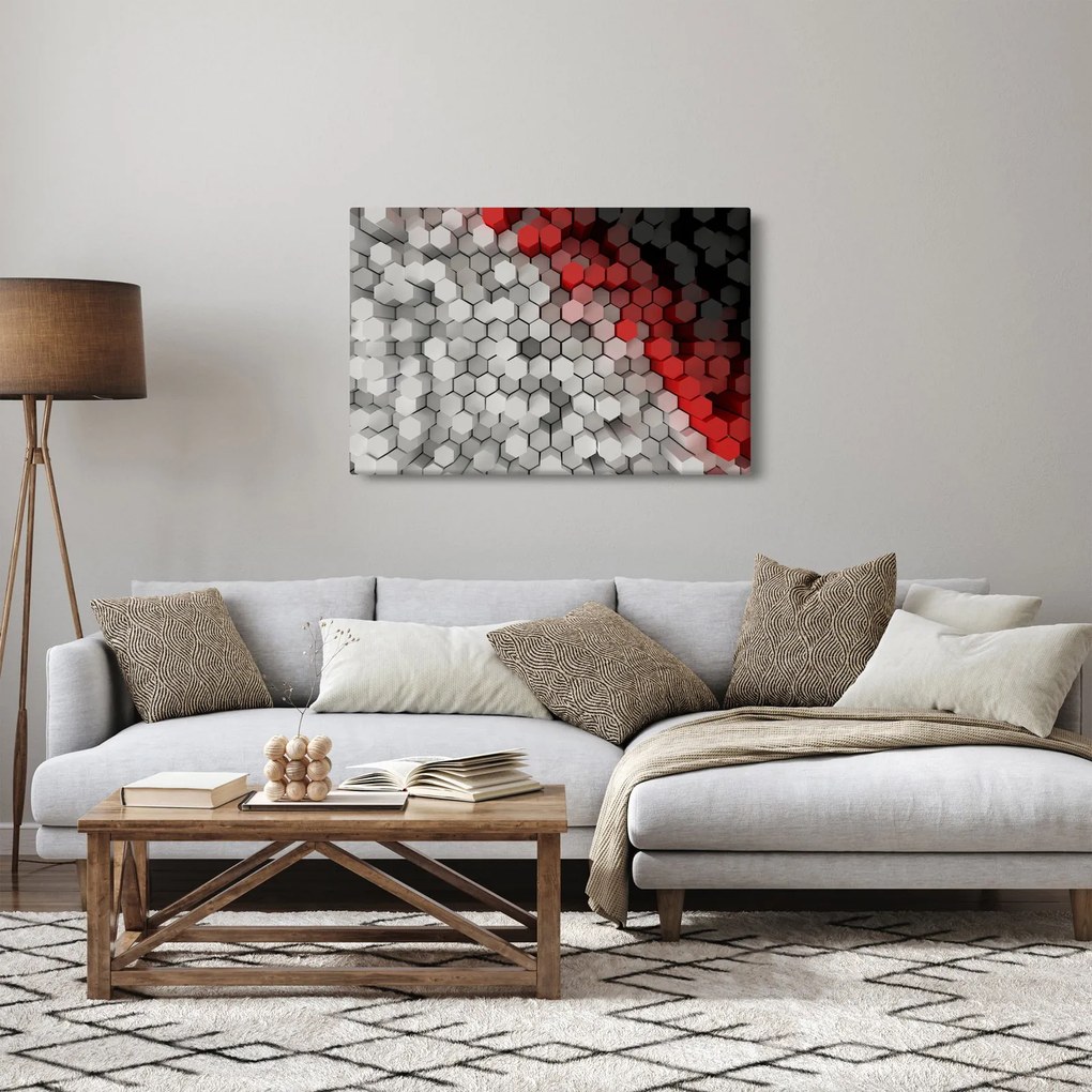 Kép - 3D hatszögek (90x60 cm)