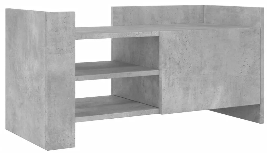 betonszürke szerelt fa TV-szekrény 80 x 35 x 40 cm