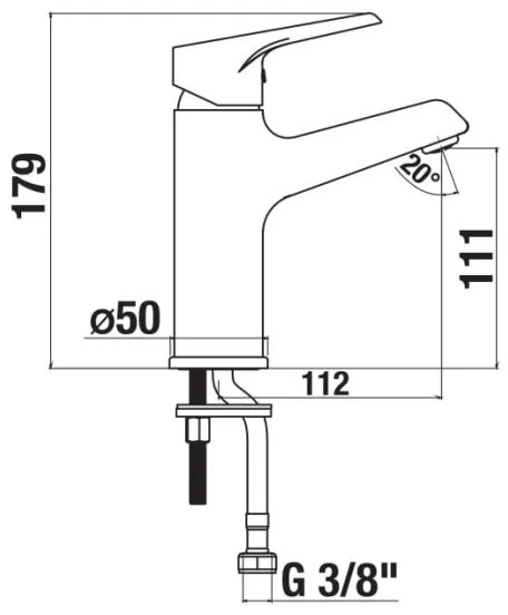 JIKA H3111W10049101 - CUBE mosdó csaptelep 17,9 cm, fényes króm