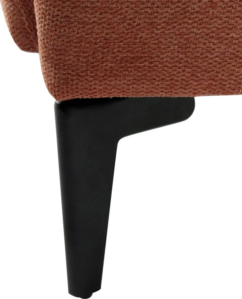 Design fotel, terrakotta/fekete, KAPY