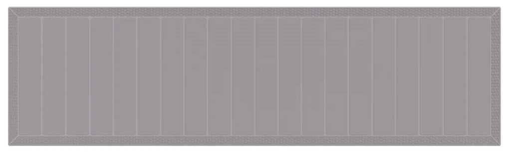 Kerti Asztal Világosszürke 350x100x73 cm Poly Rattan