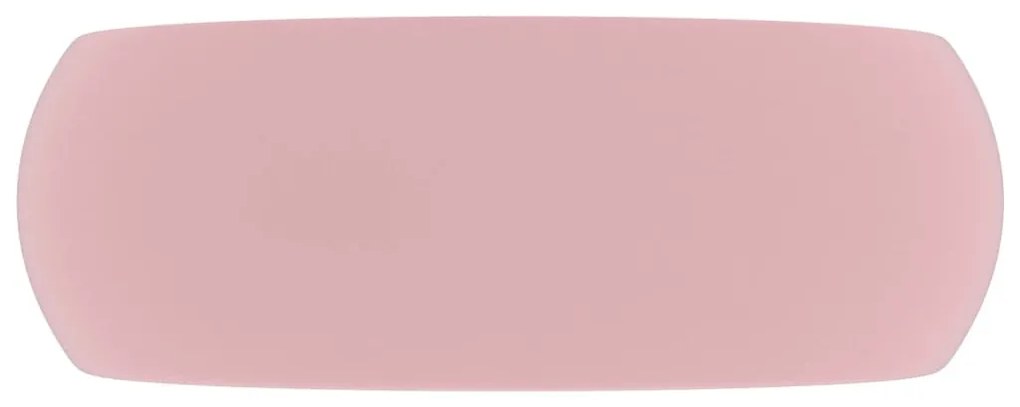 Kerek matt rózsaszín kerámia luxus mosdókagyló 40 x 15 cm