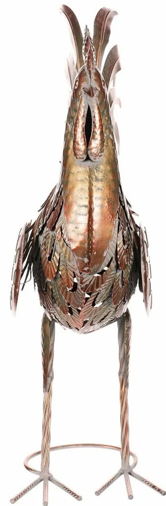 Fém kerti dekoráció Réz kakas, 39 x 16 x 53 cm