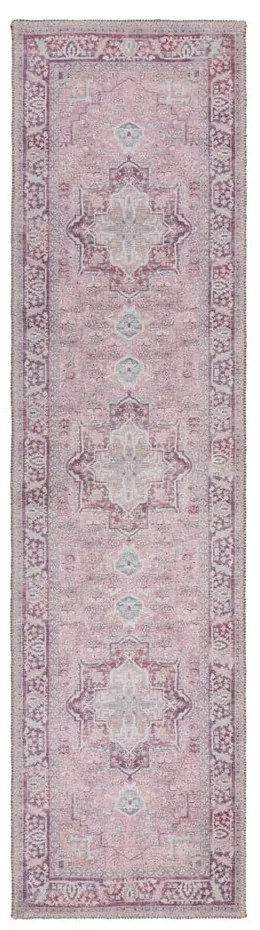 Világospiros mosható futószőnyeg újrahasznosított szálkeverékből 60x230 cm Windsor – Flair Rugs