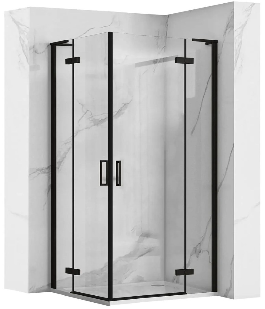 Zuhanykabin REA Hugo Double Black 80x80