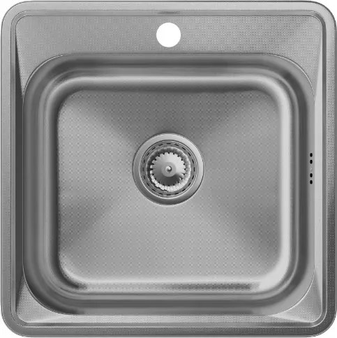 Acél Mosogató 1 Rekesz Négyzet Dekor TURI48