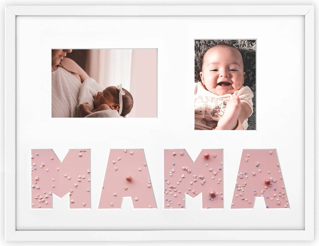 Anyák napi ajándék keret Fehér 6 kép 30x40